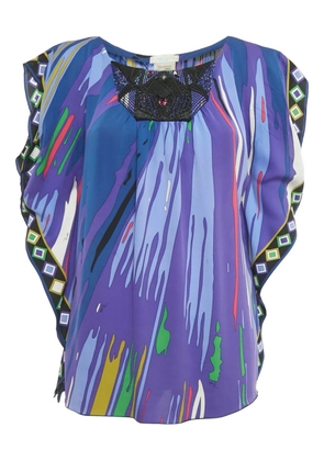 PUCCI Pre-Owned Kaftan silk top - Blue