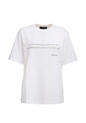 Sportmax Quiete Over text-print T-shirt - White