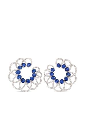 HYT Jewelry 18kt white gold sapphire and diamonds earrings - Silver