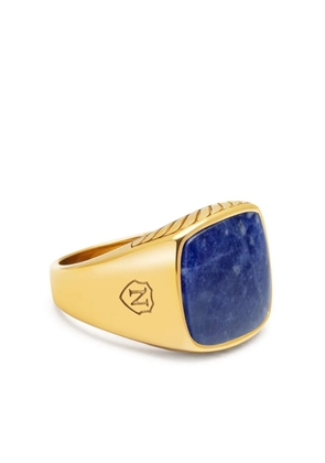 Nialaya Jewelry dumortierite signet ring - Gold