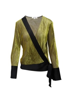 Diane Von Furstenberg Vintage wrap dolman-sleeve top - Yellow