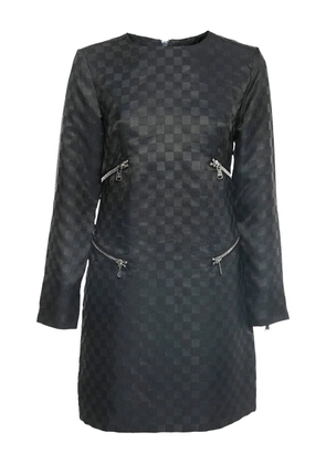 Marc Jacobs Vintage checkered zip-detail mini dress - Black