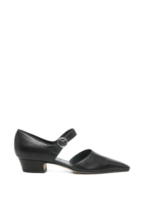 Aeyde Yara strap pointed pumps - Black