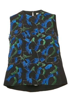Kenzo Pre-Owned embroidered sleeveless top - Black