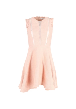 SANDRO Enrika lace-insert mini dress - Pink