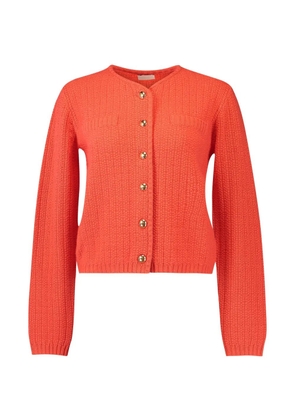 Allude ribbed-knit cardigan - Red