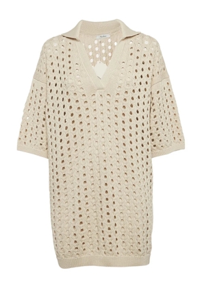 Max Mara cut-out knit mini dress - Neutrals