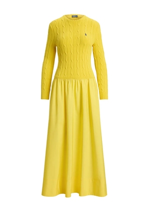 Polo Ralph Lauren cable-knit cotton dress - Yellow
