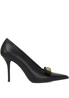 POTAMY 100mm leather heeled pumps - Black