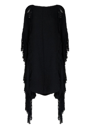 VOZ Lace Fringe Manta knitted top - Black