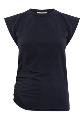 Officine Generale gathered cotton T-shirt - Blue