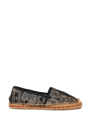 Dolce & Gabbana Pre-Owned lace flat espadrilles - Black