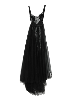 Alchemy floral-lace maxi dress - Black