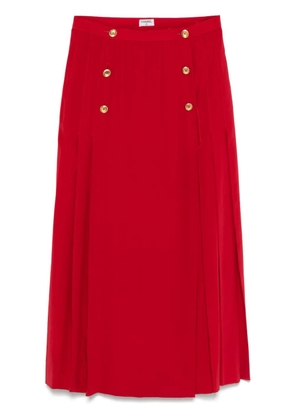 CHANEL Pre-Owned 1990s pleated midi skirt - Red