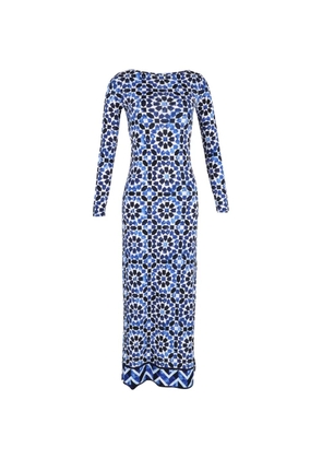 Michael Kors Vintage printed slit maxi dress - Blue