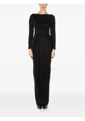 ARAFTU long-sleeved maxi dress - Black