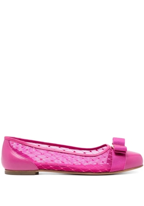 Ferragamo iconic bow ballerina shoes - Purple