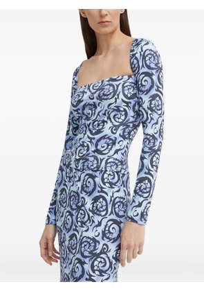 Résumé square neck printed top - Blue
