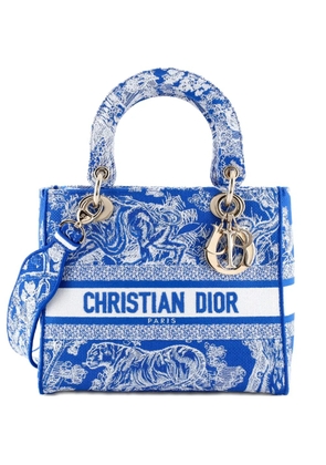 Christian Dior Pre-Owned Lady D-lite embroidered-canvas tote bag - Blue
