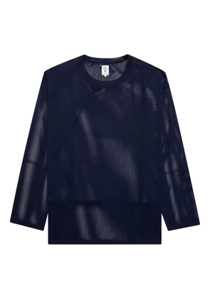 SOUTH2 WEST8 mesh knit crew-neck T-shirt - Blue