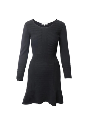 SANDRO long-sleeve round-neck dress - Black