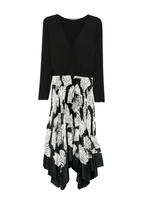 Karl Lagerfeld floral pleated dress - Black