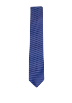 Ferragamo patterned tie - Blue