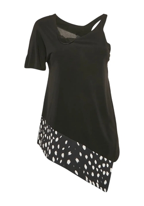 Just Cavalli Vintage pre-owned dot-print asymmetric top - Black