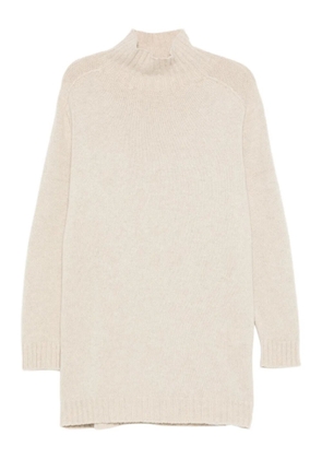BOMPARD high-neck cashmere mini dress - Neutrals