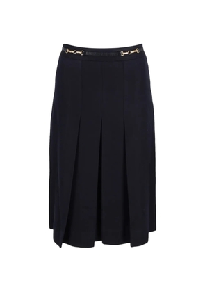 Celine Pre-Owned pleated midi skirt - Blue