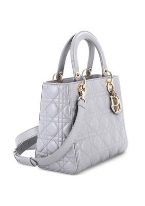 Christian Dior Pre-Owned Lady Dior Bag Cannage Quilt Lambskin Medium satchel - Grey