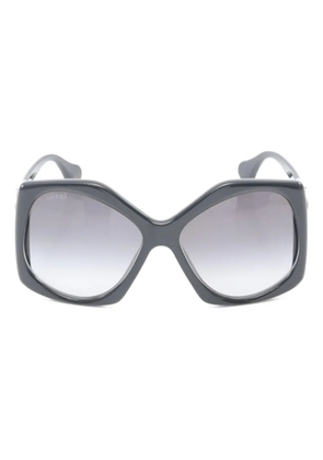 Gucci Pre-Owned 2020s geometric-frame sunglasses - Black