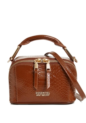 Essentiel Antwerp Bobbi croco-effect shoulder bag - Brown