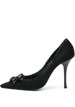 Le Silla pre-owned 100mm crystal-embellished pumps - Black