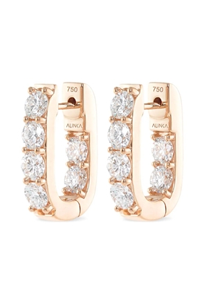 ALINKA 18kt rose gold LINKA Grande diamond hoop earrings - Pink