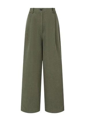 TOMBOY dart-detail wide-leg trousers - Green