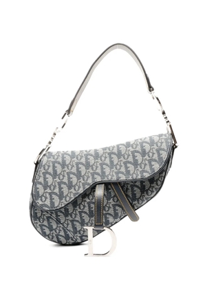 Christian Dior Pre-Owned 2020s canvas saddle trotter shoulder bag - Blue
