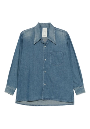 Kuro chest-pocket denim shirt - Black