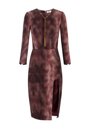 Elisabetta Franchi python-print midi dress - Purple