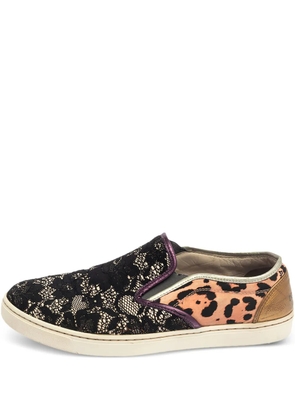 Dolce & Gabbana Pre-Owned mix-print sneakers - Black