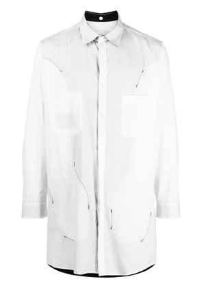 Yohji Yamamoto graphic-print cotton shirt - White