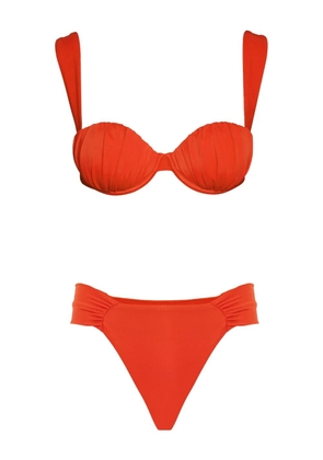 Noire Swimwear ruched tie-fastening bikini - Red