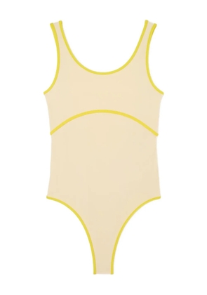 Sunnei contrasting-trim swimsuit - Yellow