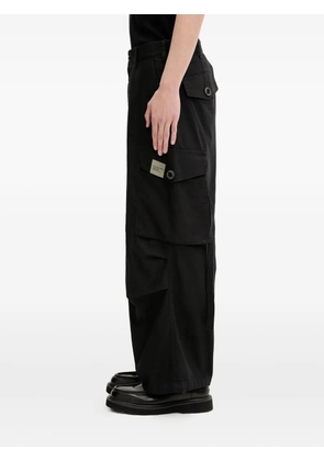 Neighborhood logo-patch cargo pants - Black
