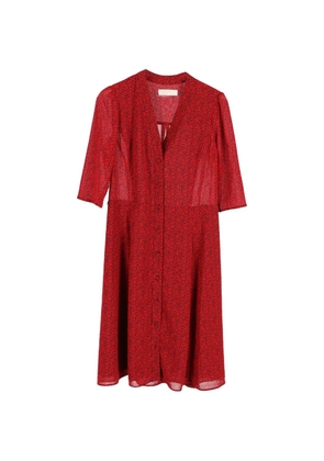 Michael Kors Vintage heart-print button dress - Red