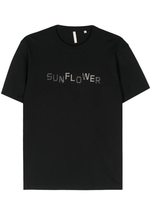 Sunflower logo-print cotton T-shirt - Black