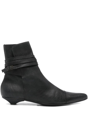 Romeo Gigli Pre-Owned 1990s strap-detail ankle boots - Black