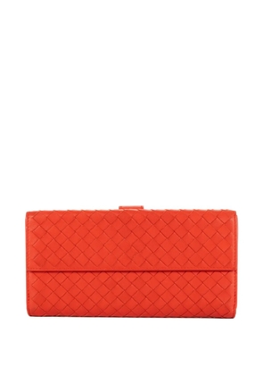 Bottega Veneta Pre-Owned woven-design wallet - Orange