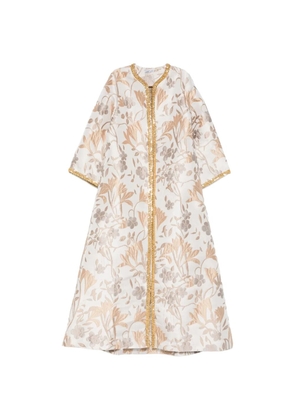 Baruni Aziza floral-jacquard maxi dress - White