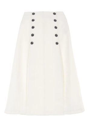 Louis Vuitton Pre-Owned x Yayoi Kusama 2010s pleat-detail midi skirt - White